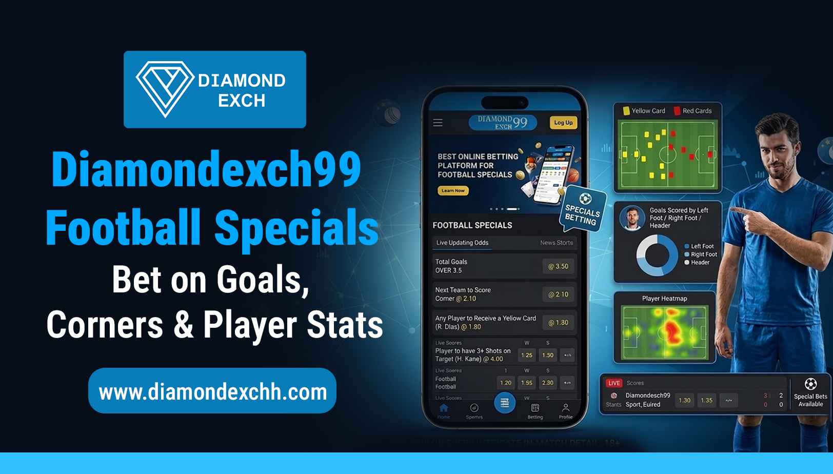 You are currently viewing Diamondexch99 Football Specials: Bet on Goals, Corners & Player Stats