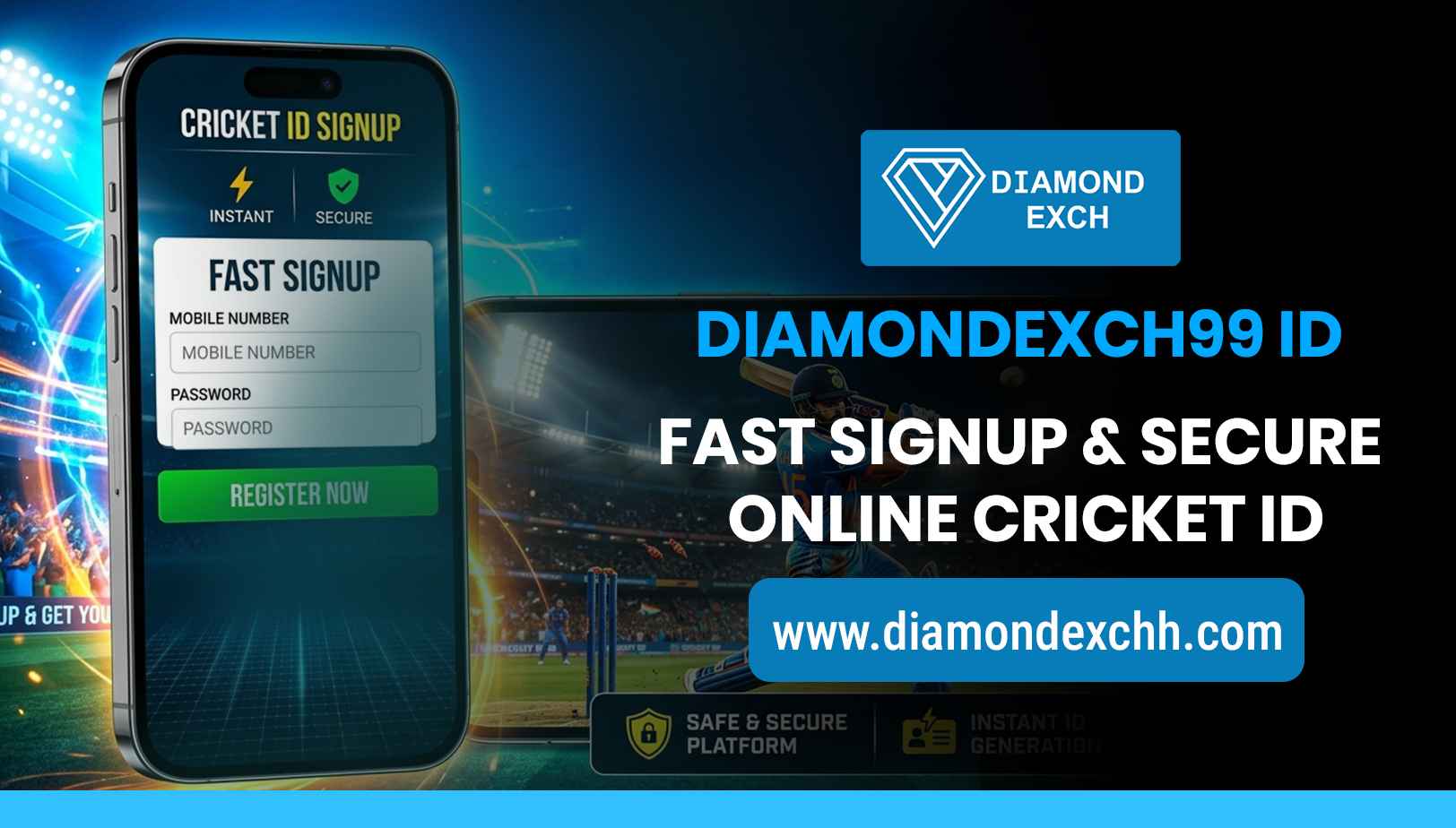 Read more about the article Diamondexch99 ID – Fast Signup & Secure Online Cricket ID