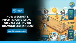 Read more about the article How Weather & Pitch Reports Impact Cricket Betting on Diamond Exchange 99