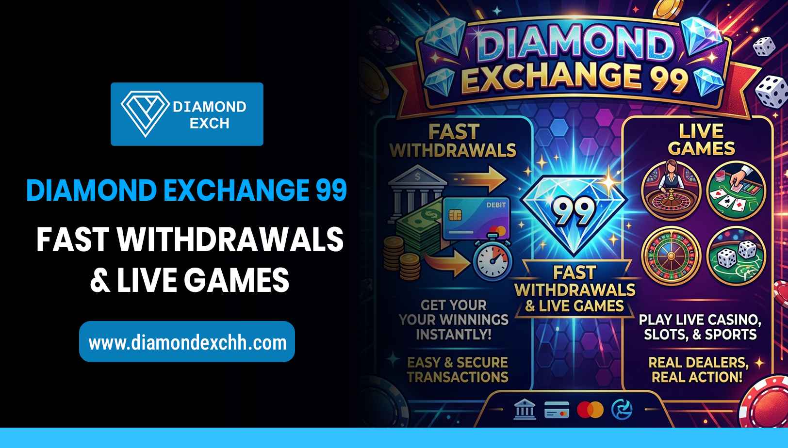 Read more about the article Diamond Exchange 99 – Fast Withdrawals & Live Games