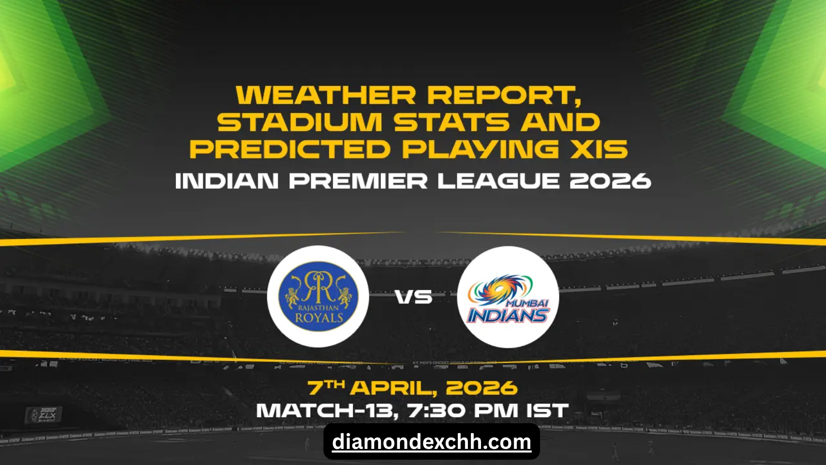 You are currently viewing RR vs MI match prediction: Who will win IPL 2026 match 13 between Rajasthan Royals and Mumbai Indians?