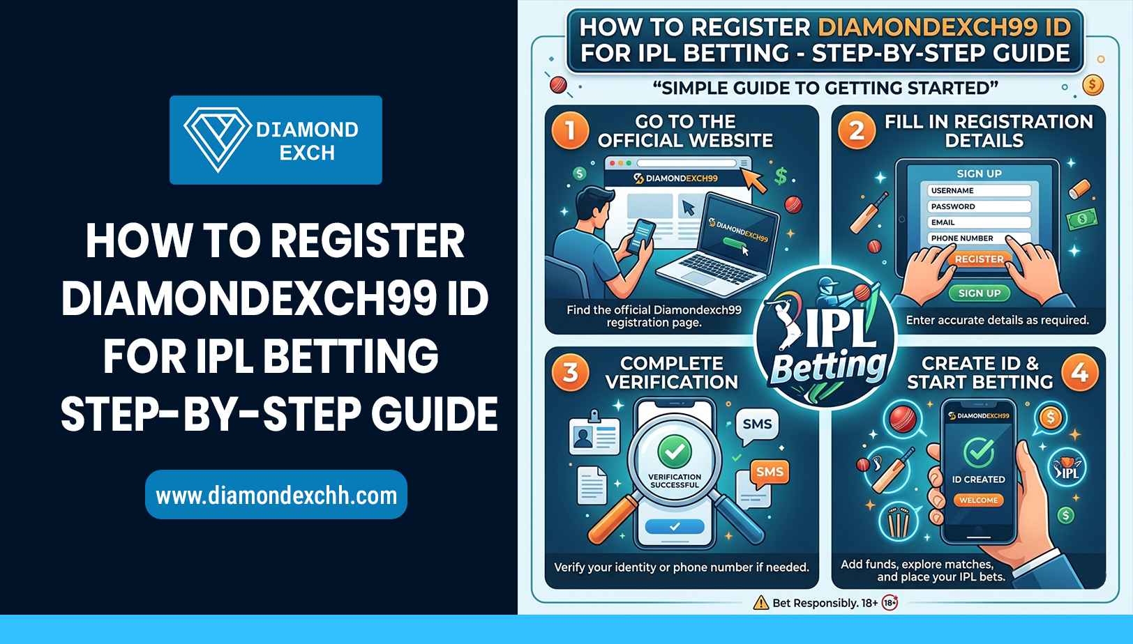 Read more about the article How to Register Diamondexch99 ID for IPL Betting – Step-by-Step Guide