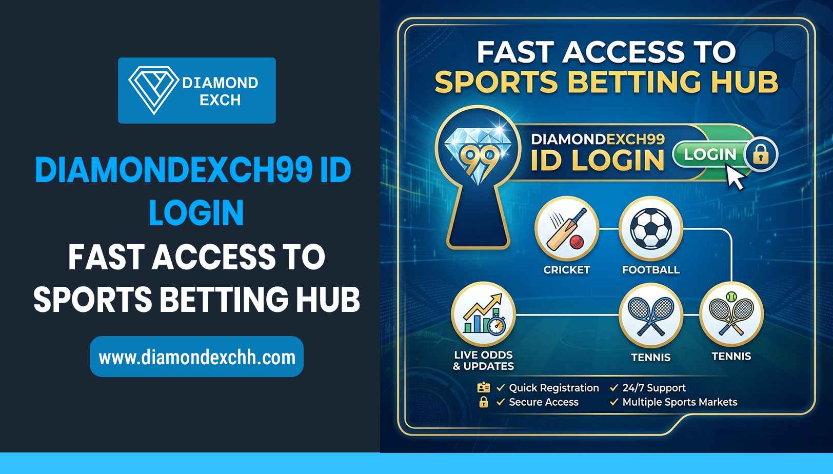 Read more about the article Diamondexch99 ID Login – Fast Access to Sports Betting Hub